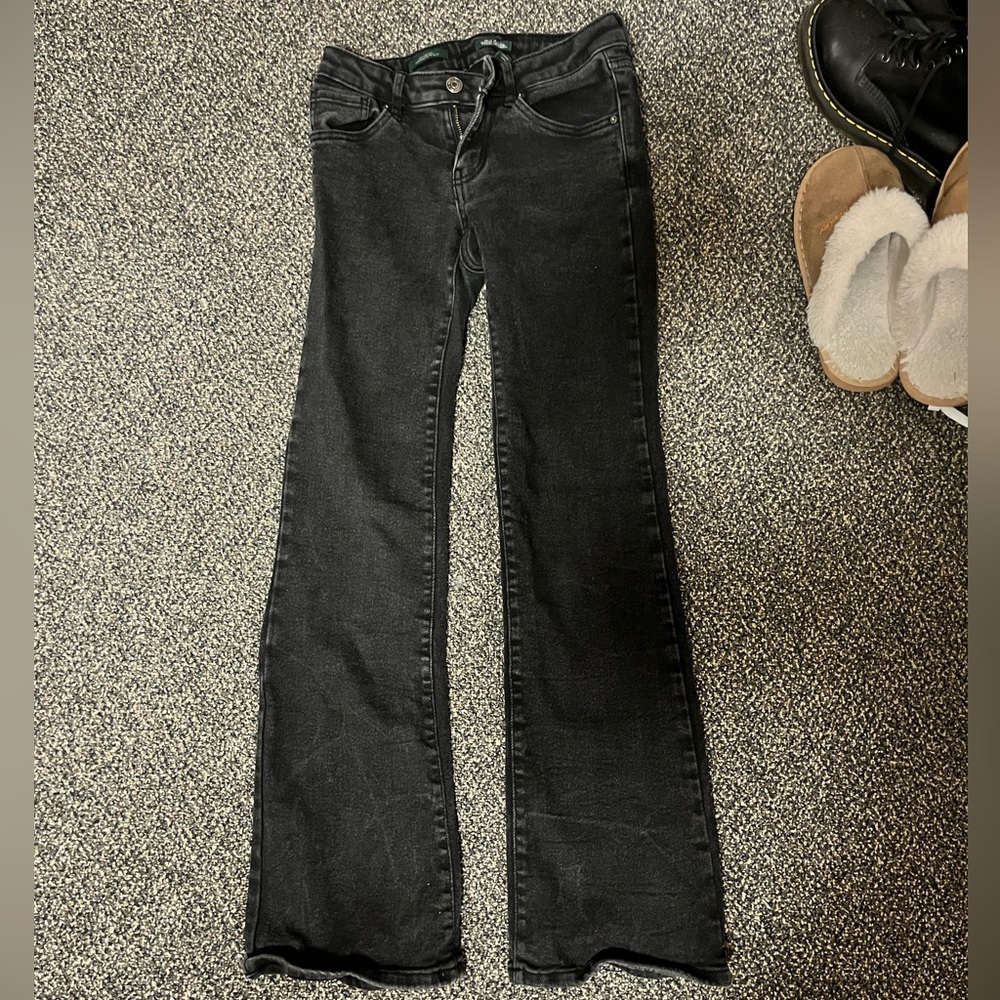 Low rise flare black jeans